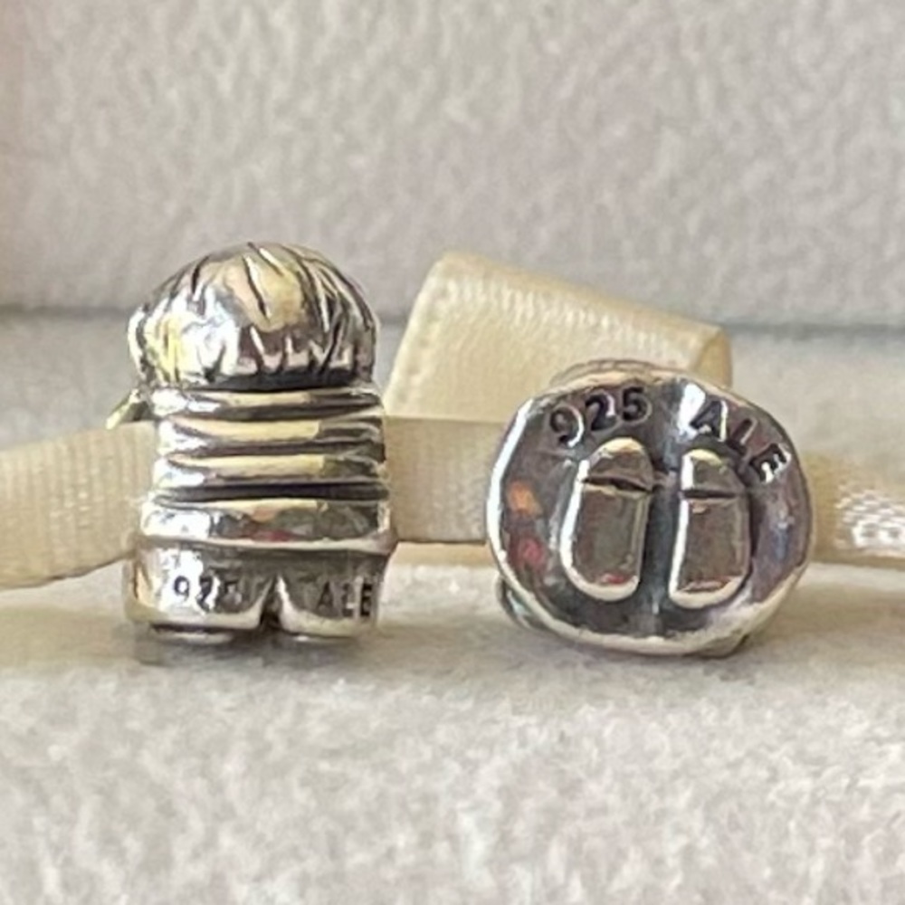 Authentic Pandora Sterling Silver 925 Boy and Girl Set Charm - Picture 4 of 4